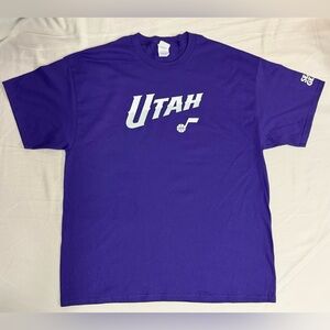 Utah Jazz mountain logo tshirt, deep purple, Size XL